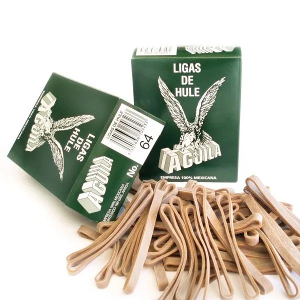 LIGAS DE HULE 64 AGUILA CAJA 100 GRS. C.150